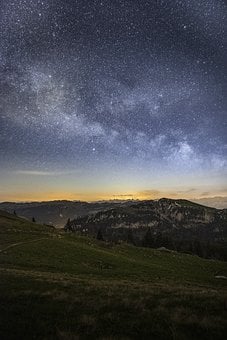 星星, 夜, 天文摄影, 自然, 景观, 天文, 山, 天空, 宇宙, 星空